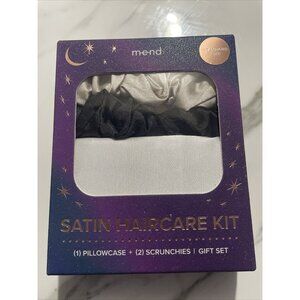 Mend Satin Haircare Kit (1) Pillowcase + (2) Scrunchies Gift Set Standard Size